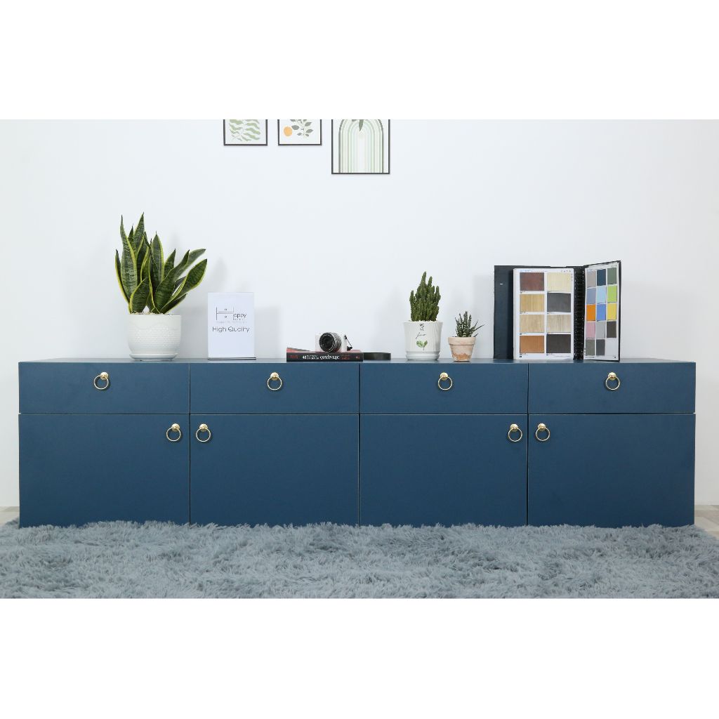 HAPPY FURNITURE , Kệ Tivi 4 ngăn kéo 4 cửa mở - WESLEY , KTV_003 , 200cm x 40cm x 50cm