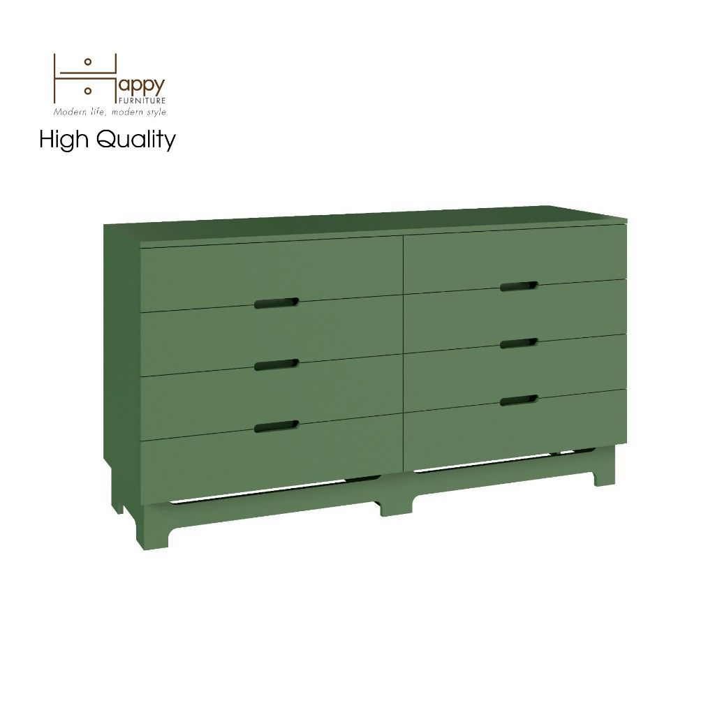 HAPPY FURNITURE , Tủ lưu trữ 8 ngăn kéo - MOLLY , THK_109 , 160cm x 45cm x 86cm