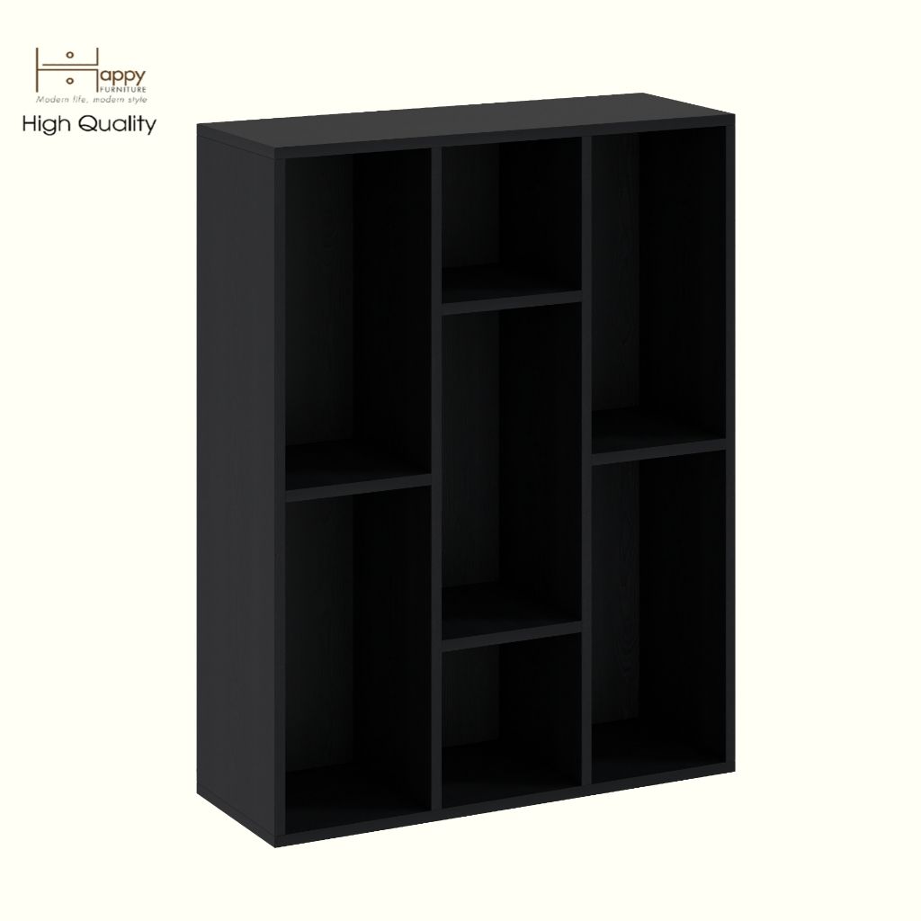 HAPPY FURNITURE ,Kệ sách 7 ngăn - CATY , KSA_096, 77cm x 28cm x 100cm DxRxC