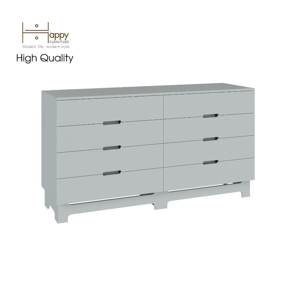 HAPPY FURNITURE , Tủ lưu trữ 8 ngăn kéo - MOLLY , THK_109 , 160cm x 45cm x 86cm