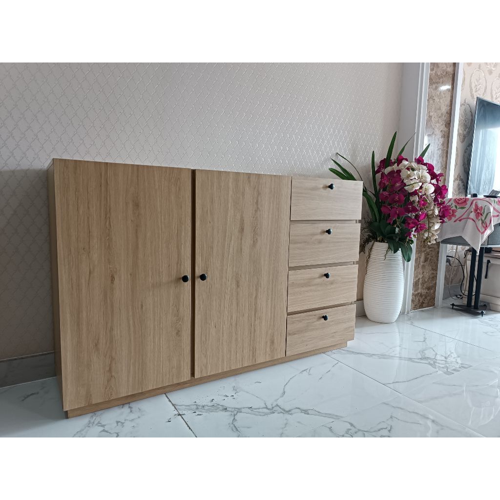 HAPPY FURNITURE , Tủ đựng đồ nhiều ngăn - MACRO , TCM_015 , 150cm x 42cm x 95cm