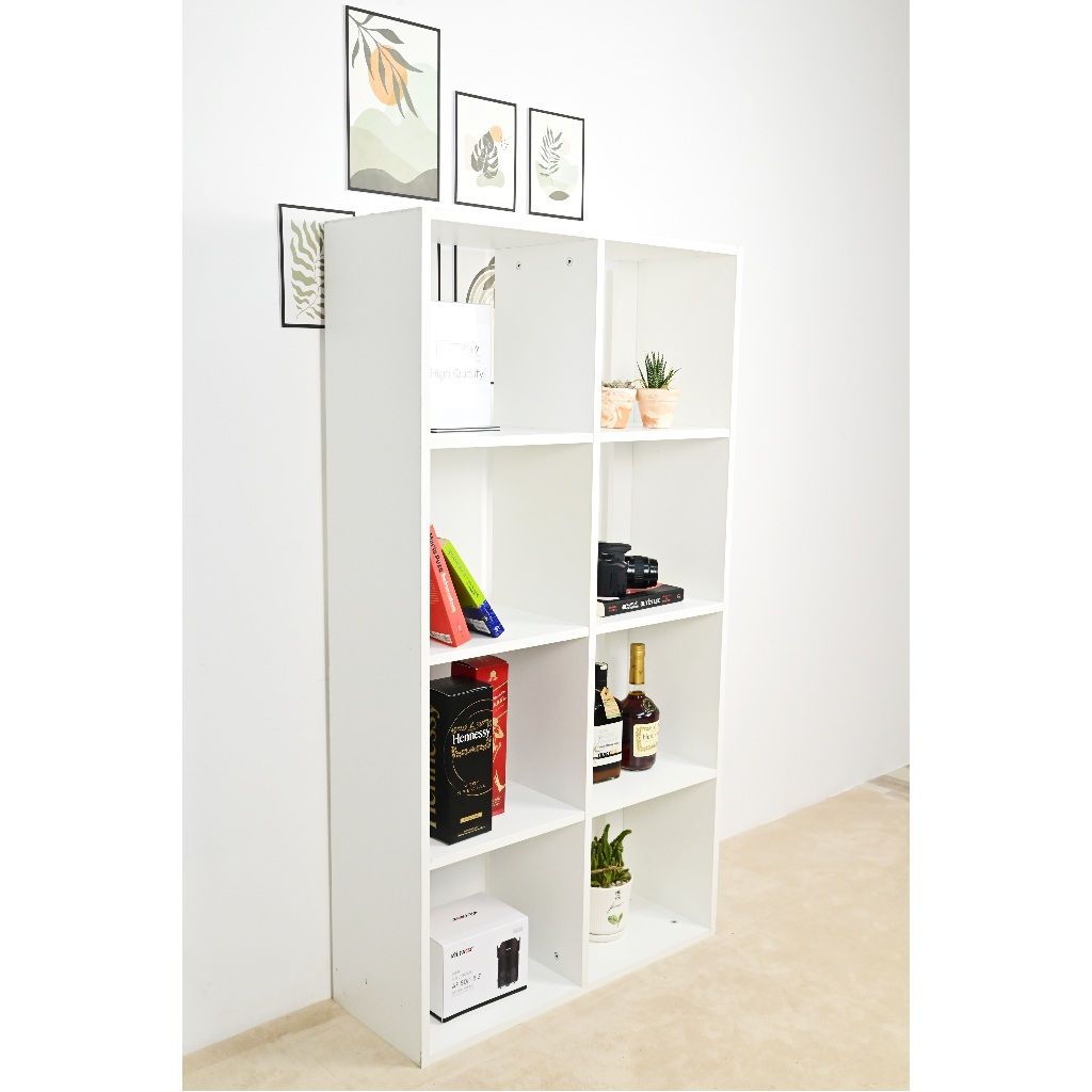 HAPPY FURNITURE , Kệ sách 2x4 - ZANE , KSA_038 , 140cm x 28cm x 75cm