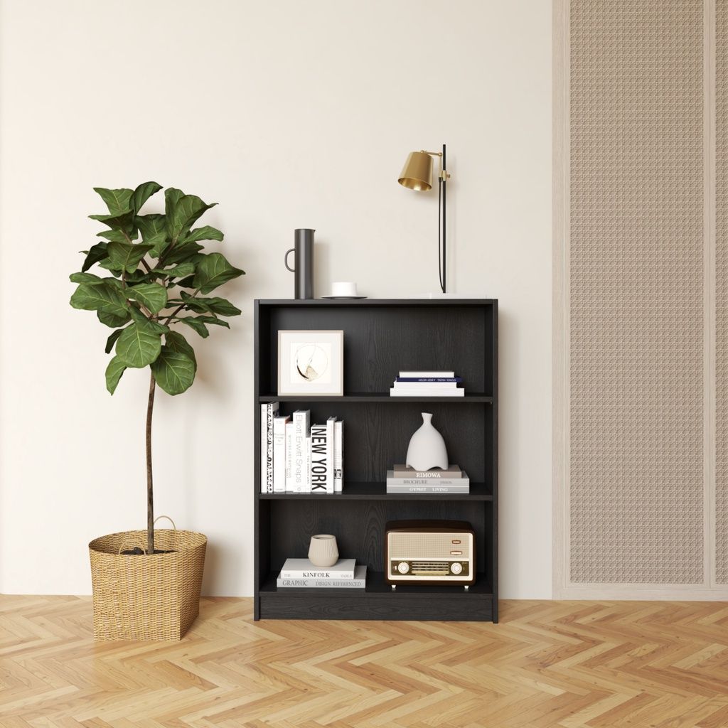 HAPPY FURNITURE , kệ sách 3 tầng - CATY , KSA_007 , 80cm x 28cm x 106cm