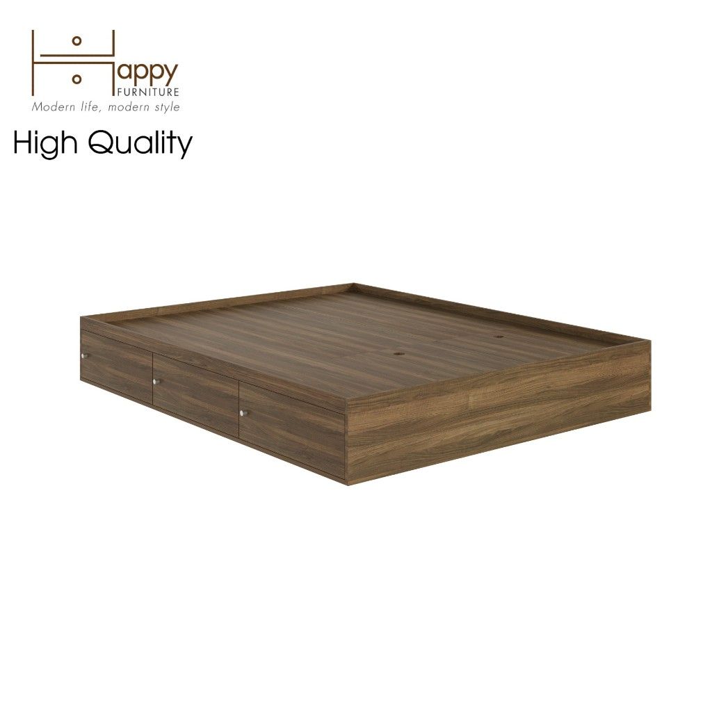 HAPPY FURNITURE , Giường ngủ 3 cánh cửa mở không đầu giường - GERY, GNG_048 GNG_049 GNG_050 GNG_051 , 203x30cm