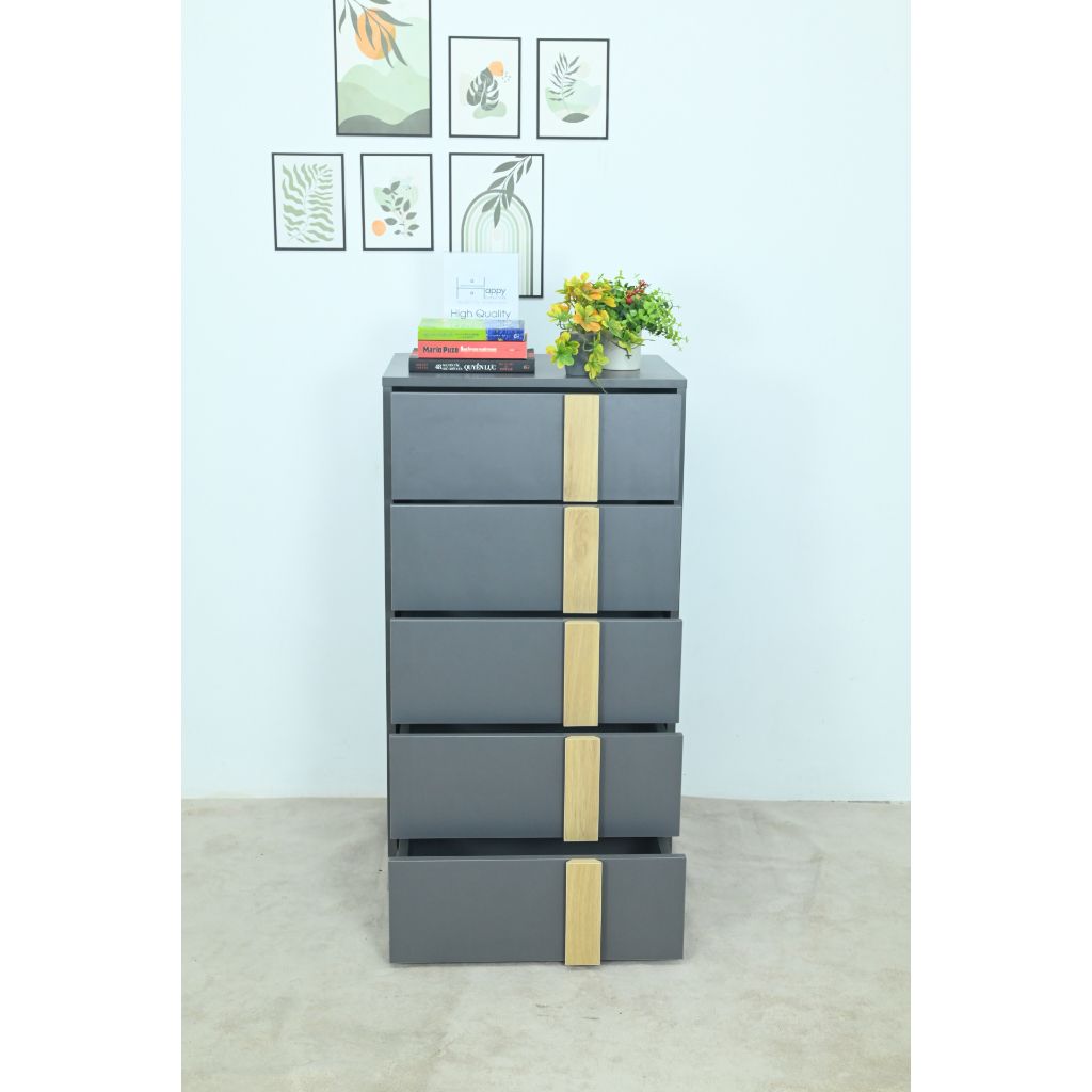 HAPPY FURNITURE , Tủ lưu trữ 5 ngăn kéo - SPACE, THK_284 , 56cm x 45cm x 102cm DxRxC
