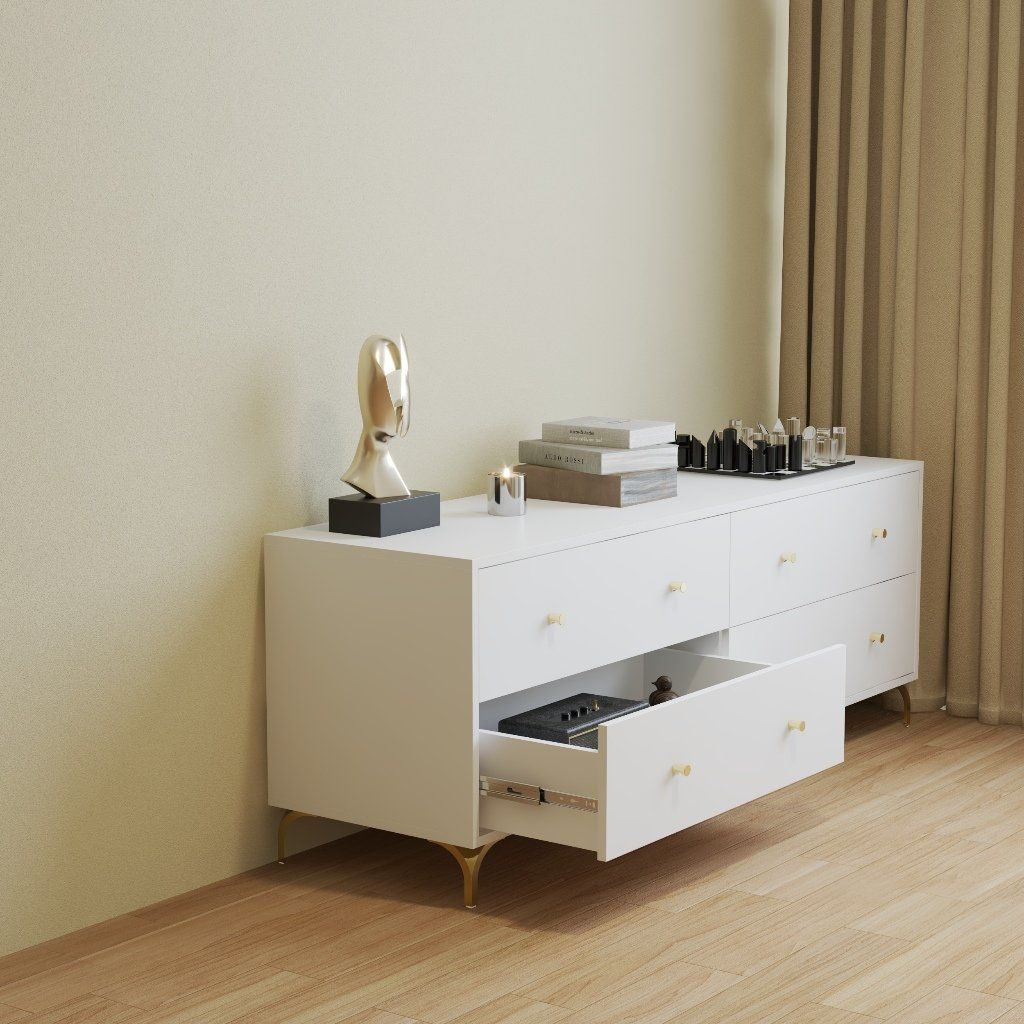 HAPPY FURNITURE , Tủ lưu trữ 6 ngăn kéo - HAPPI, THK_272 , 160cm x 45cm x 60cm DxRxC