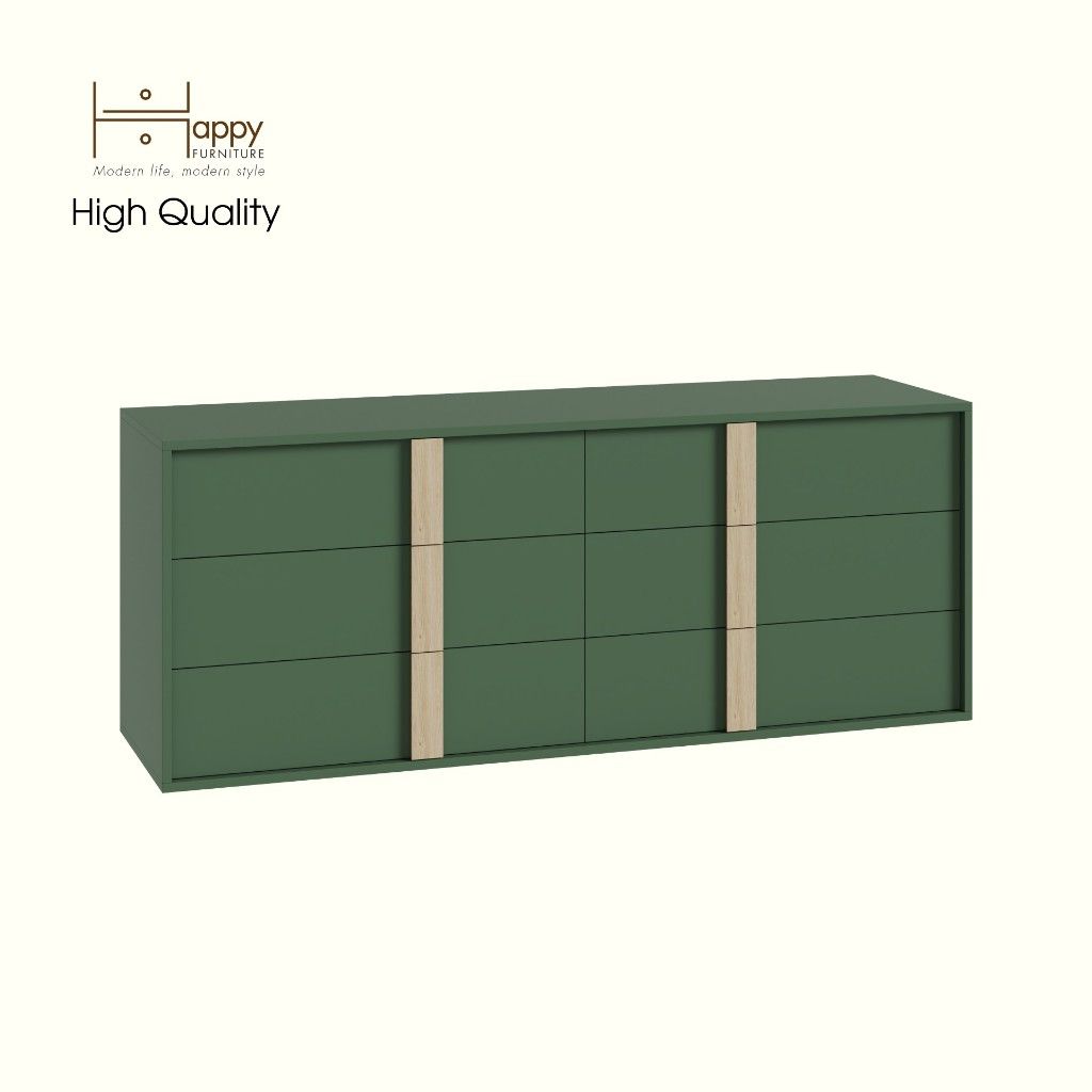 HAPPY FURNITURE , Tủ lưu trữ 6 ngăn kéo - SPACE, THK_287 , 160cm x 45cm x 62cm DxRxC