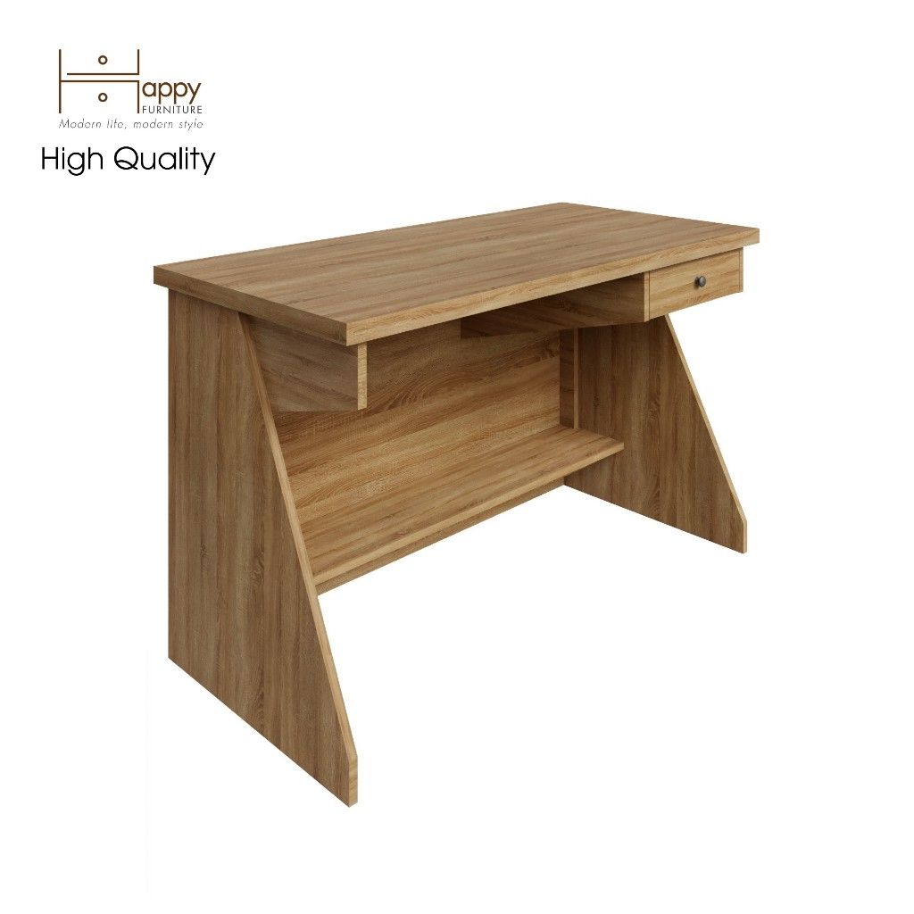 HAPPY FURNITURE , Bàn làm việc 1 ngăn kéo - HELI , BAN_061 , 120cm x 60cm x 75cm