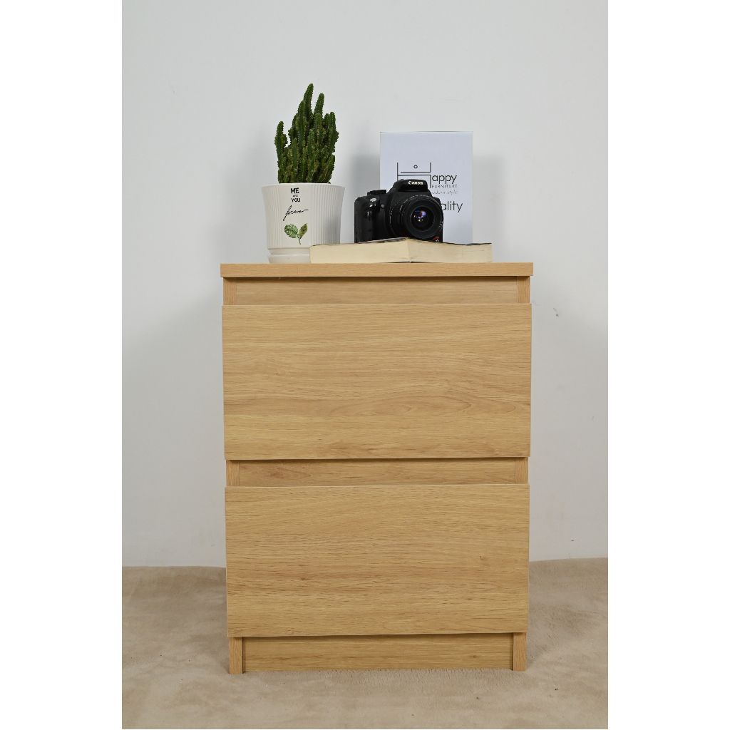 HAPPY FURNITURE , Táp đầu giường 2 hộc kéo - DOOBIE , THK_002 , 40cm x 48cm x 55cm