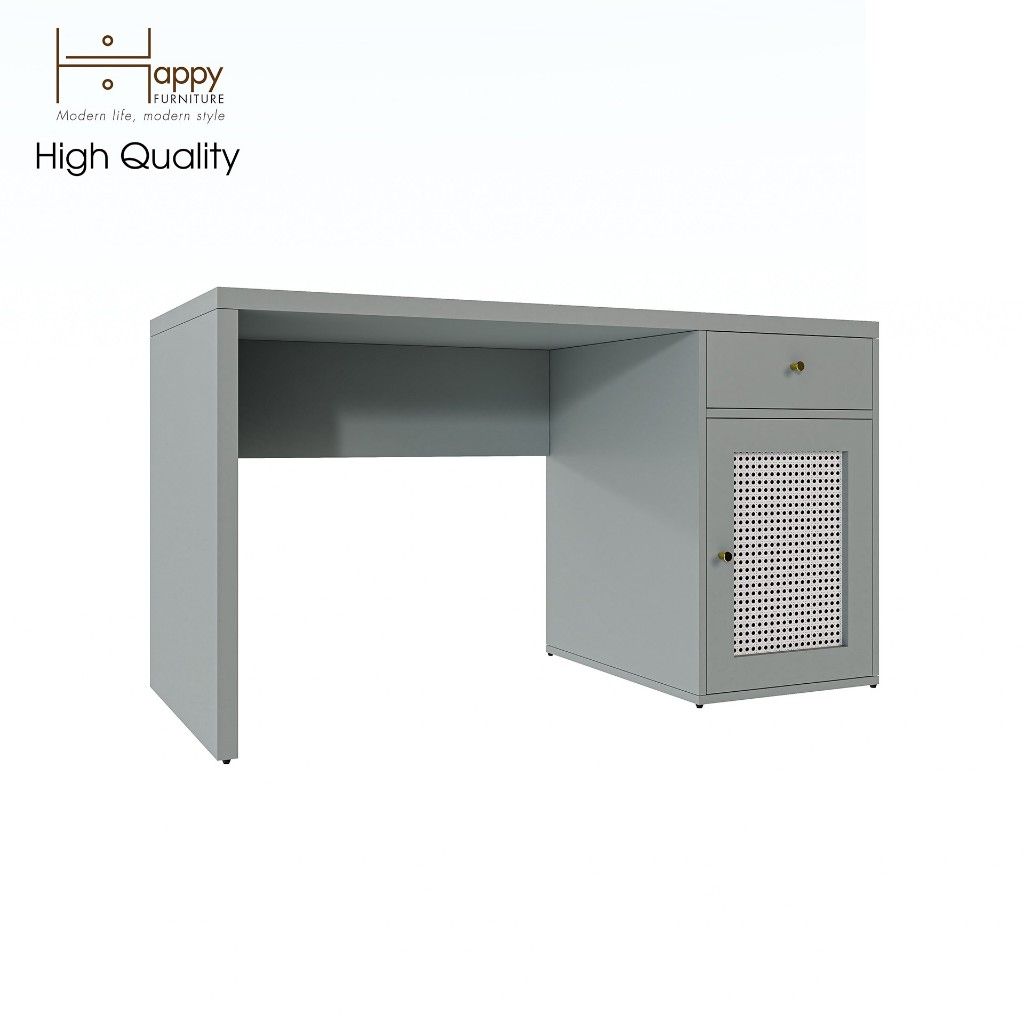 HAPPY FURNITURE , Bàn làm việc 1 ngăn kéo - ROTAN , BAN_071 , 140cm x 55cm x 75cm