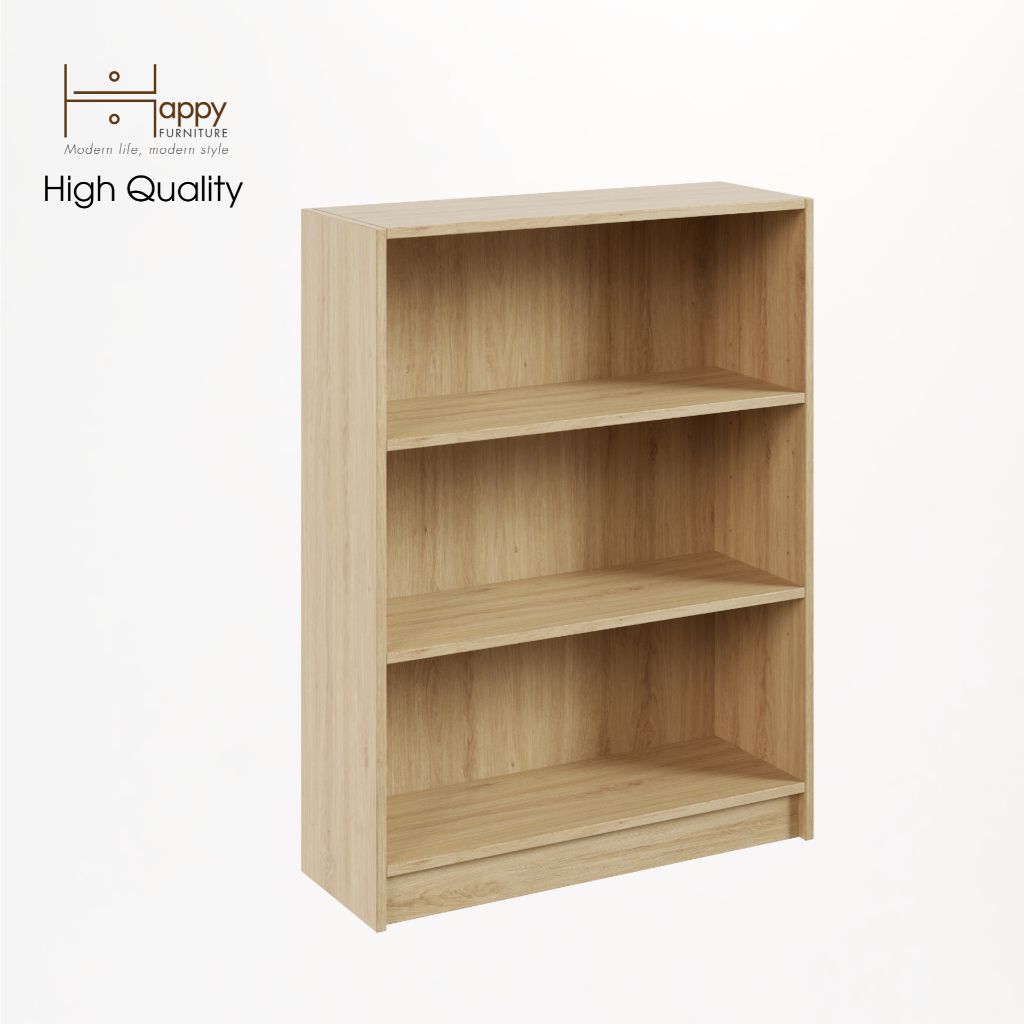 HAPPY FURNITURE , kệ sách 3 tầng - CATY , KSA_007 , 80cm x 28cm x 106cm