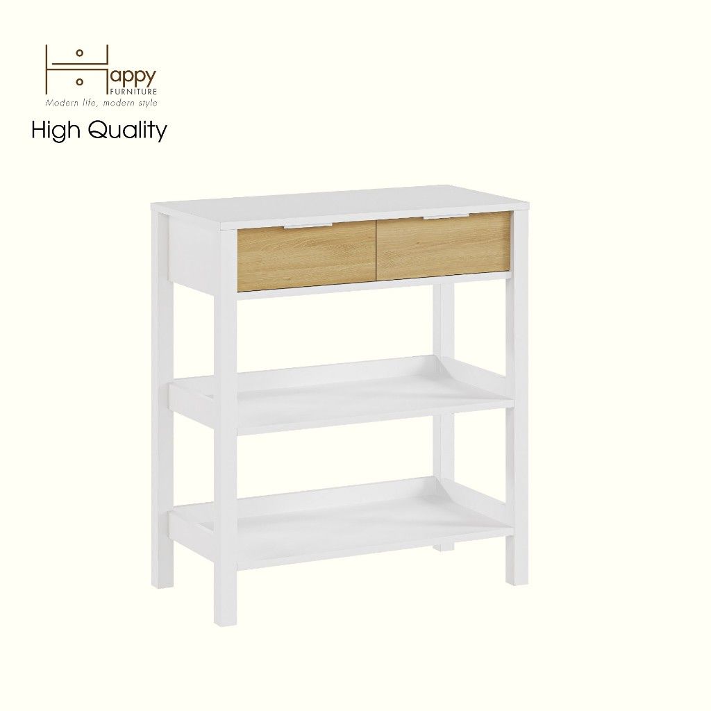 HAPPY FURNITURE , Tủ lưu trữ 2 ngăn kéo - MOKA, THK_252 , 80cm x 40cm x 90cm DxRxC