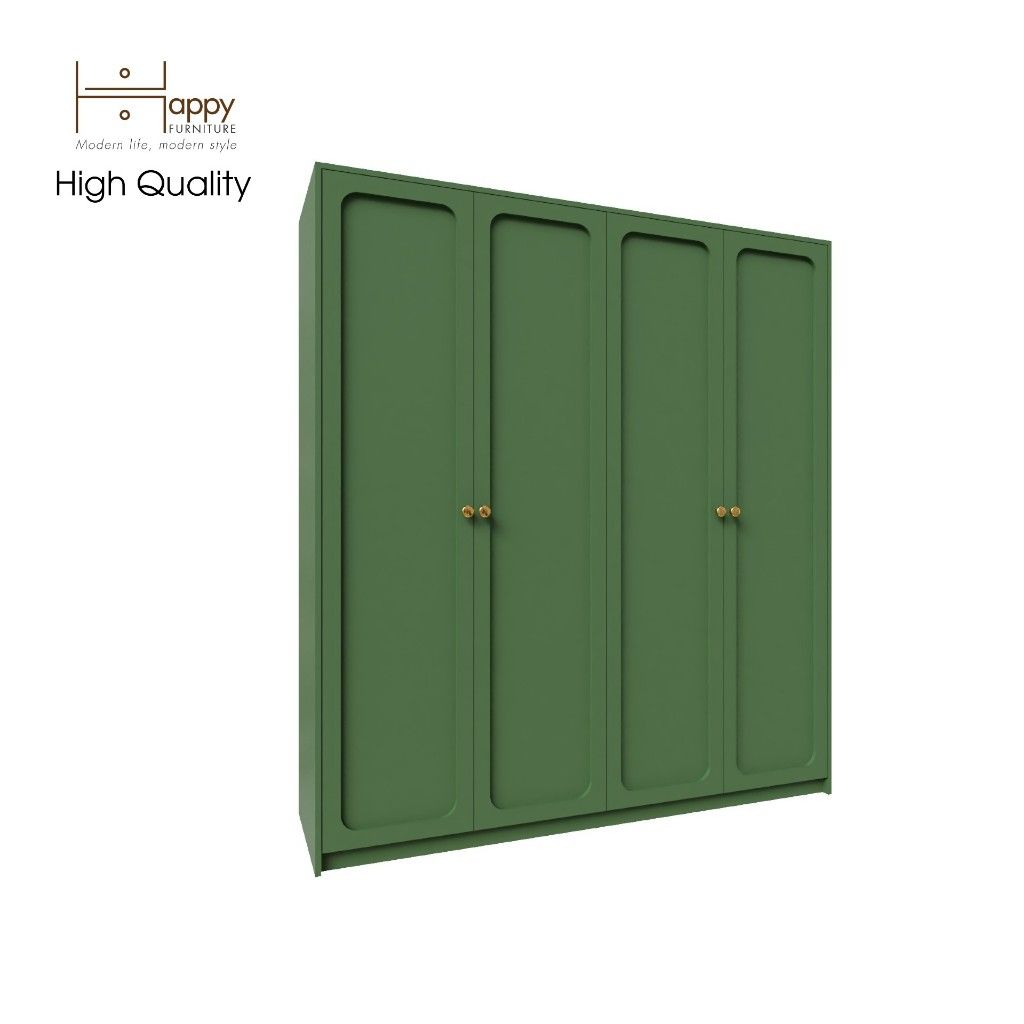 HAPPY FURNITURE , Tủ quần áo 4 cửa mở - ELEGANT , TCM_083 , 180cm x 54cm x 200cm