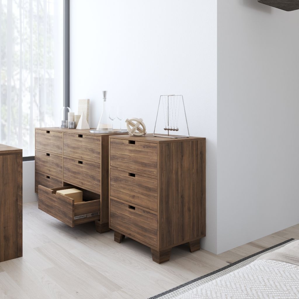HAPPY FURNITURE , ALVA - Tủ lưu trữ 3 ngăn kéo , THK_227 , 60cm x 45cm x 82cm DxRxC