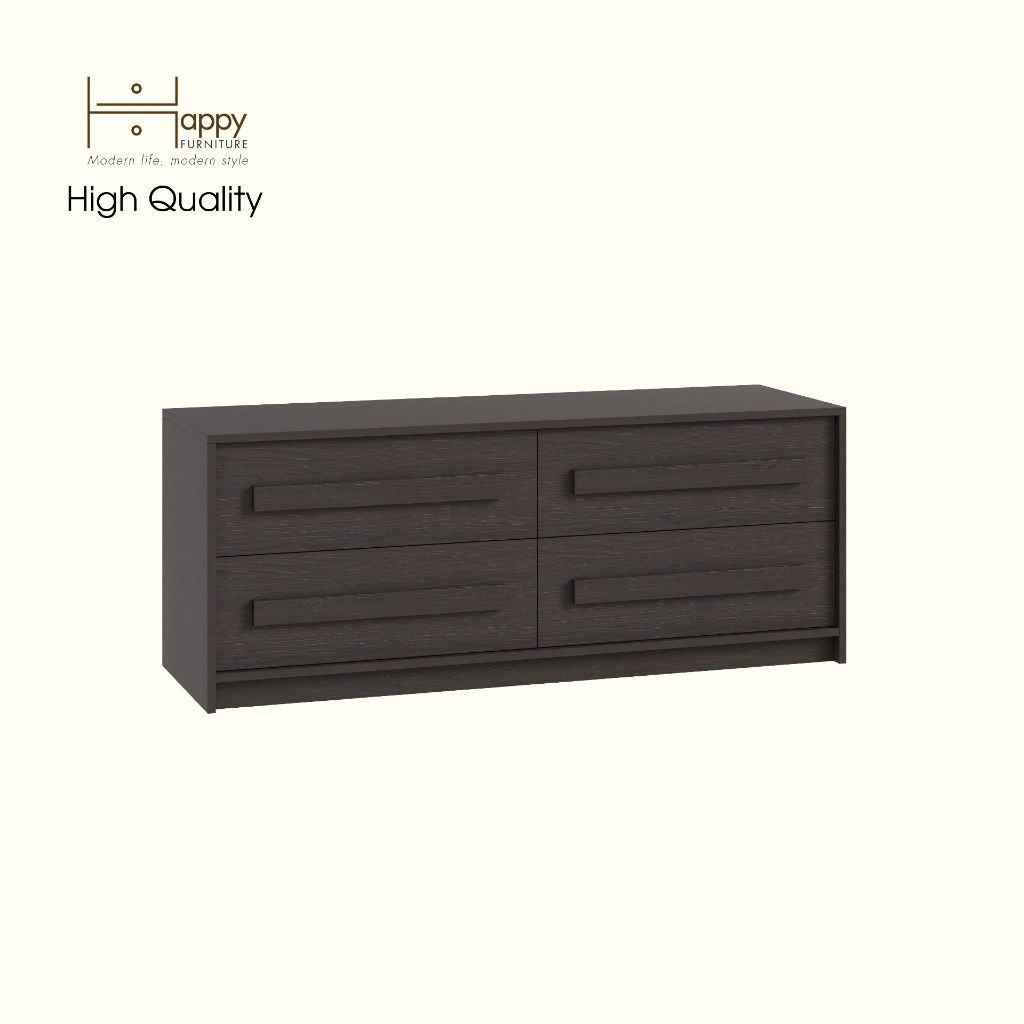 HAPPY FURNITURE , Tủ lưu trữ 4 ngăn kéo - RUBEL, THK_258, 140cm x 45cm x 55cm DxRxC