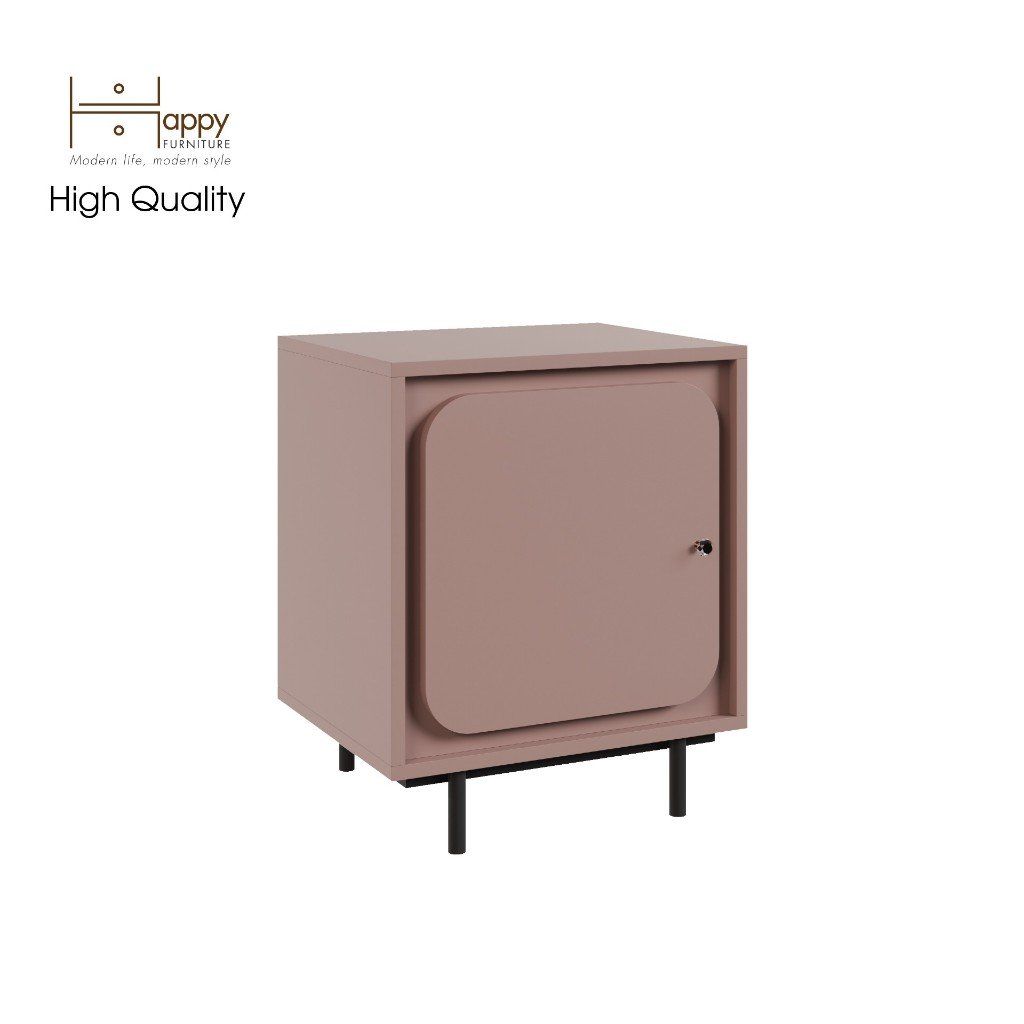 HAPPY FURNITURE , Táp đầu giường 1 cửa mở chân sắt - SWEETY , TCM_058 , 48cm x 40cm x 58cm
