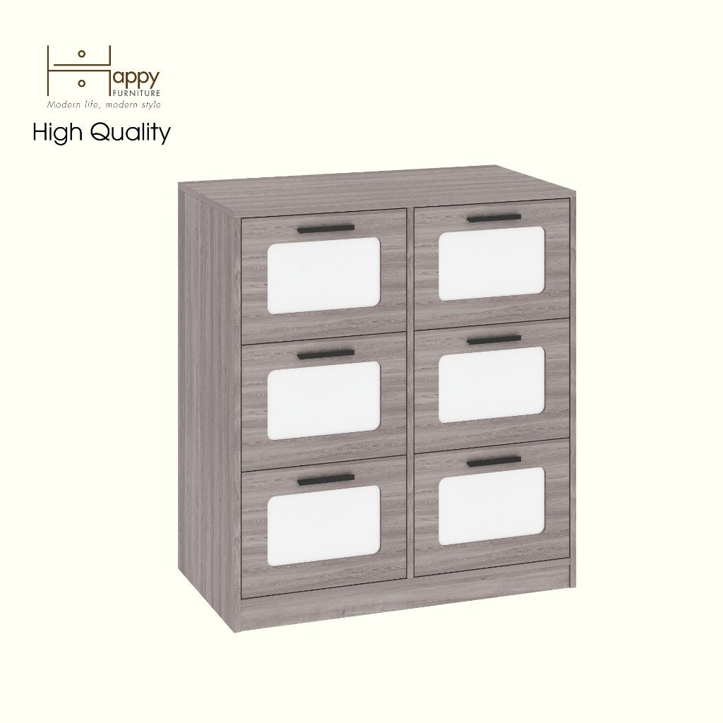 HAPPY FURNITURE , Tủ lưu trữ 6 ngăn kéo - TASY ,THK_316 , 90cm x 50cm x 100cm DxRxC