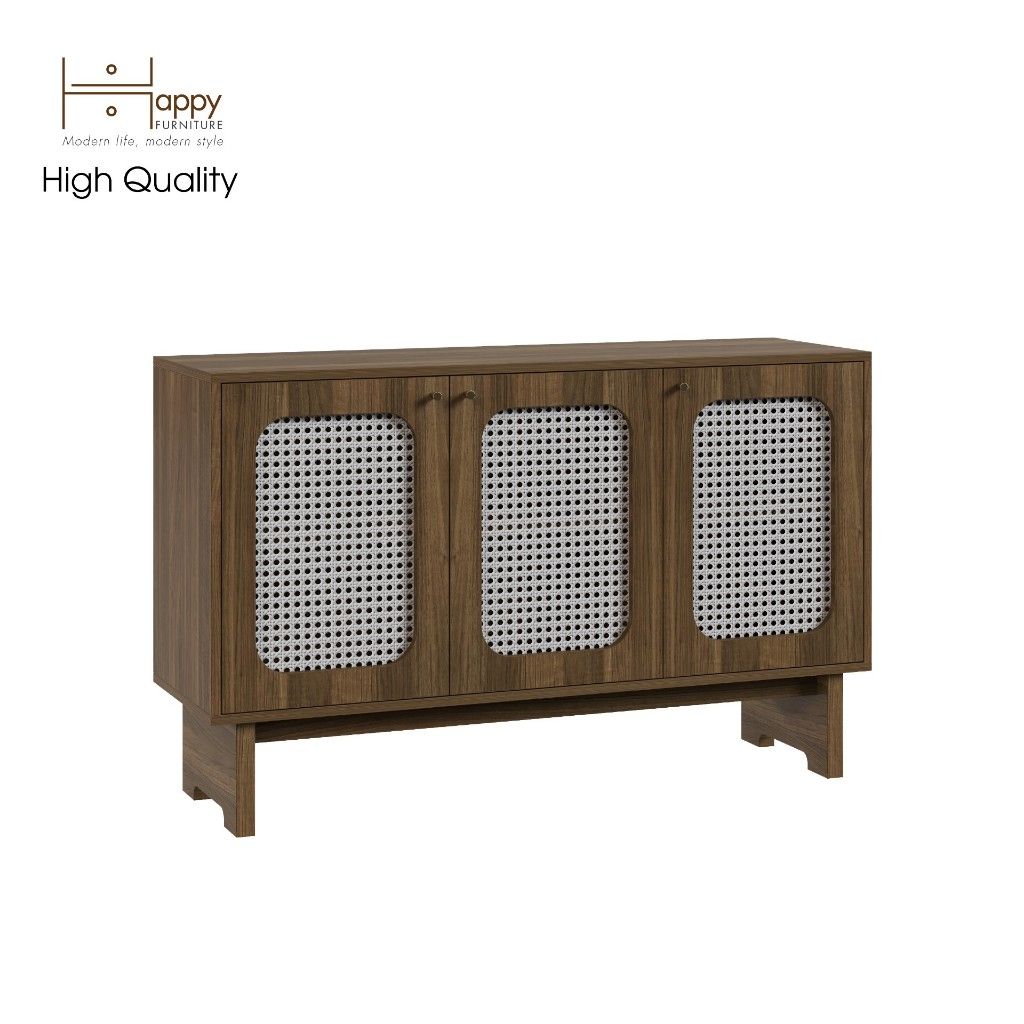 HAPPY FURNITURE , Tủ lưu trữ 3 cánh mây - MEYDAN , TCM_054 , 128cm x 40cm x 80cm