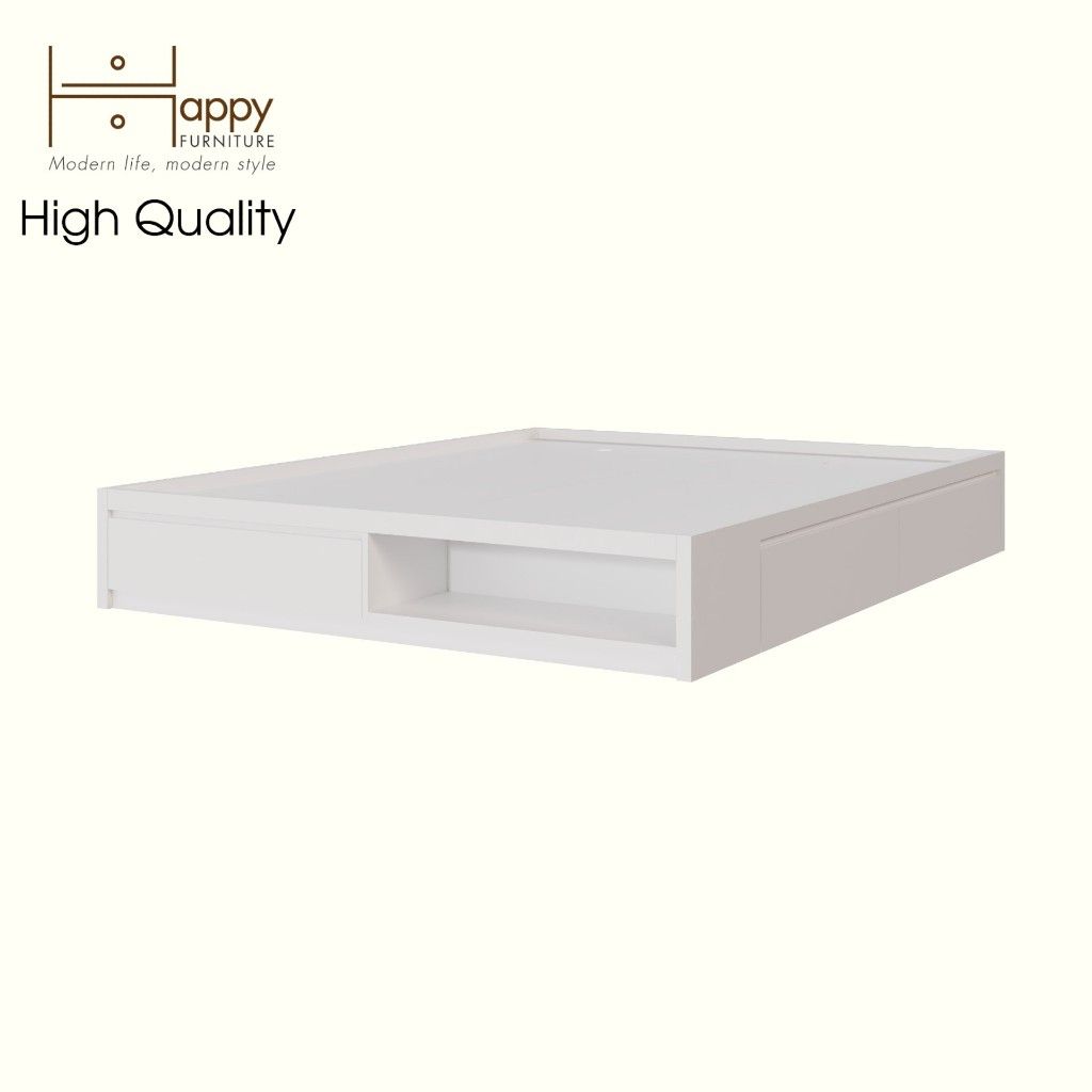 HAPPY FURNITURE , Giường ngủ 3 ngăn kéo - OLA , GNG_097 GNG_098 GNG_099 GNG_100 , 207x30cm , dài x cao