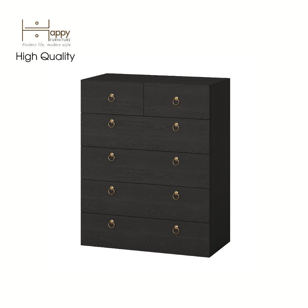 HAPPY FURNITURE , Tủ đựng đồ 6 hộc kéo - WESLEY , THK_050 , 90cm x 45cm x 110cm