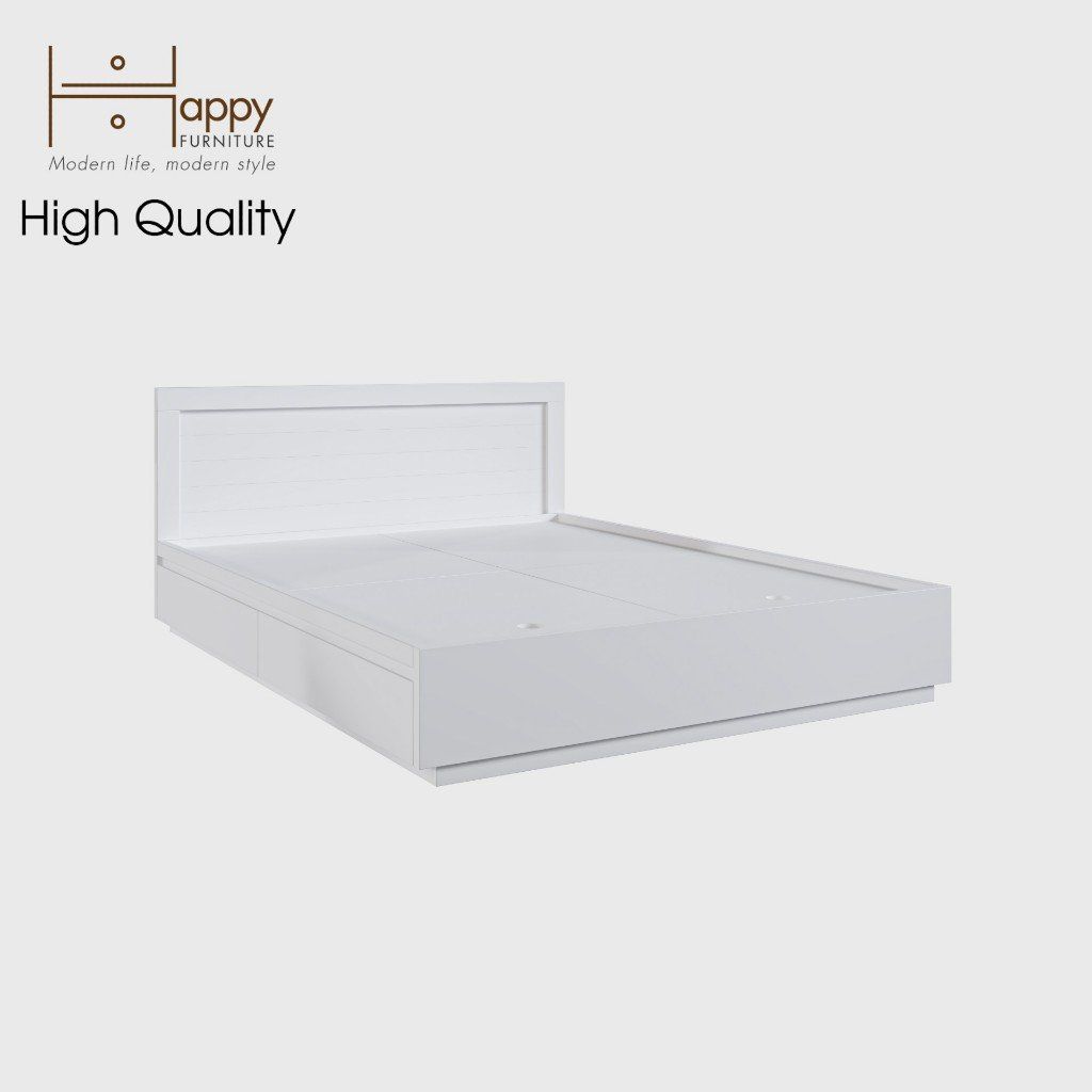 HAPPY FURNITURE , Giường ngủ 2 ngăn tủ kéo - MACRO , GNG_032 GNG_033 GNG_034 GNG_035 , 207cm x 32cm