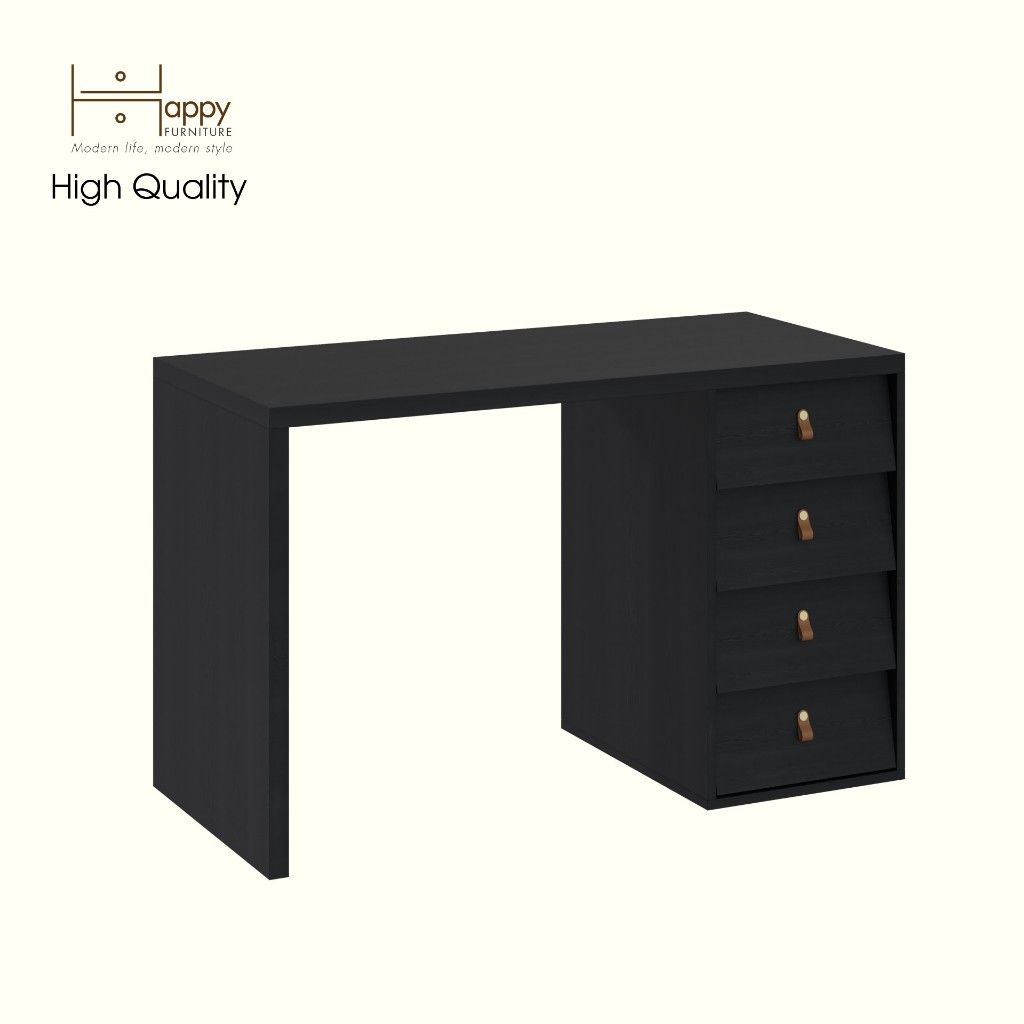 HAPPY FURNITURE , Bàn làm việc 4 ngăn kéo - CALYN , BAN_153 , 120cm x 55cm x 75cm DxRxC