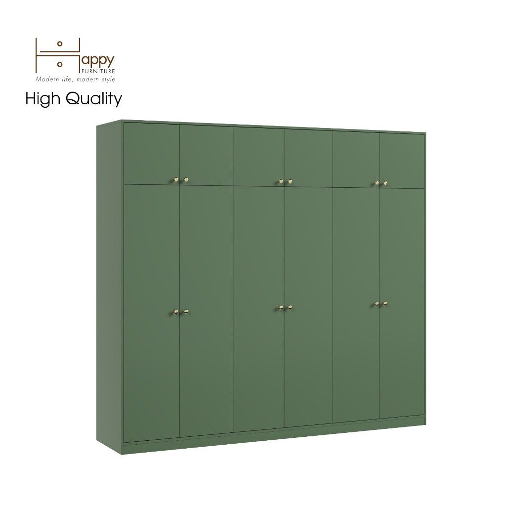 HAPPY FURNITURE , Tủ quần áo 2m4x2m2 - ELEGANT , TCM_044 , 240cm x 54cm x 220cm