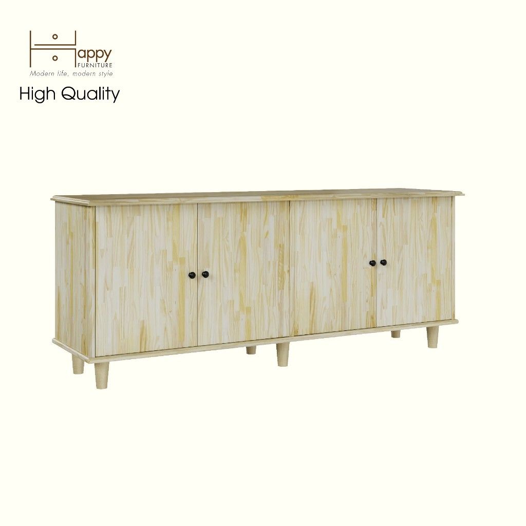 HAPPY FURNITURE , gỗ tự nhiên, Tủ lưu trữ 4 cửa mở - FARAH , TCM_193 , 160cm x 40cm x 64cm