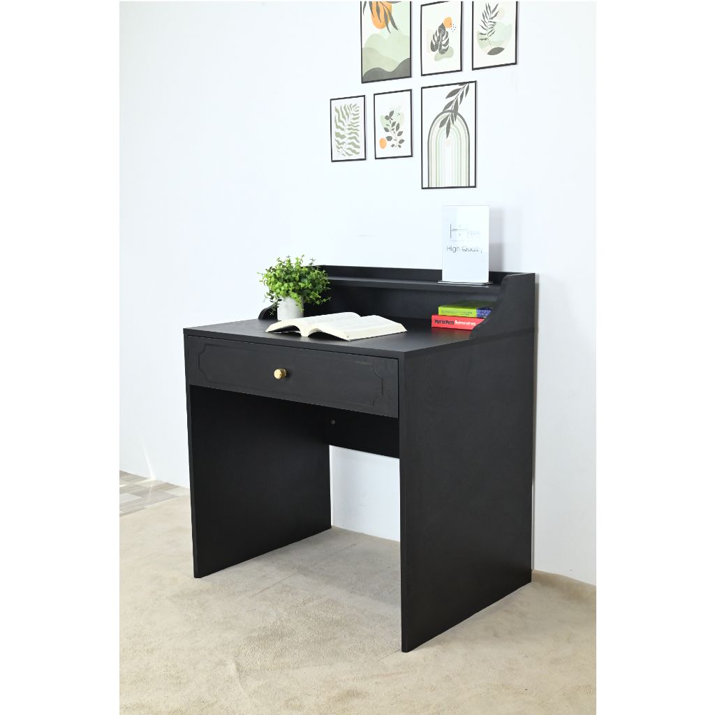 HAPPY FURNITURE , Bàn trang điểm 1 ngăn kéo - NERIS , BAN_076 , 80cm x 59cm x 90cm