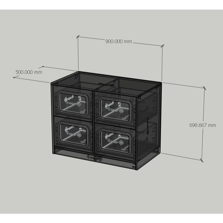 HAPPY FURNITURE , Tủ lưu trữ 4 ngăn kéo - TASY ,THK_317 , 90cm x 50cm x 70cm DxRxC