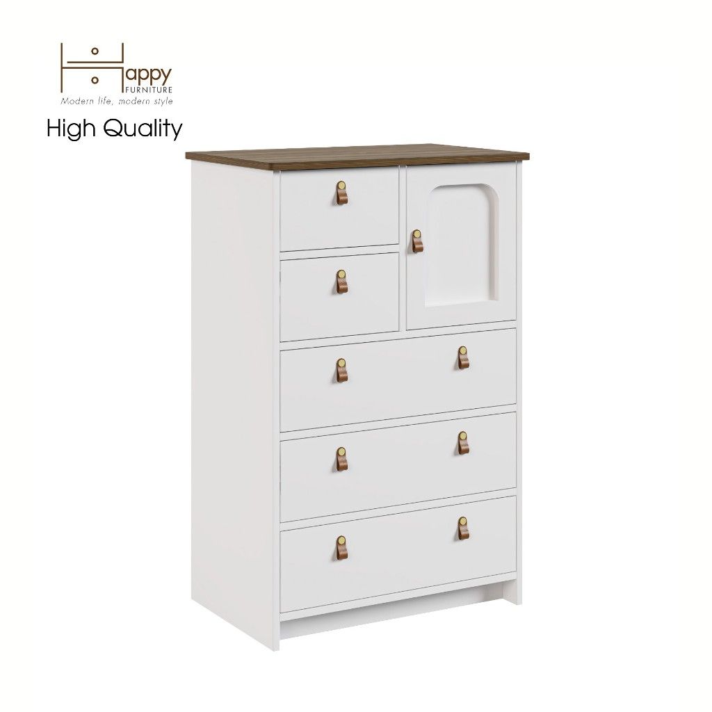 HAPPY FURNITURE , Tủ lưu trữ 5 ngăn kéo - NOMIA , THK_064 , 70cm x 45cm x 108cm