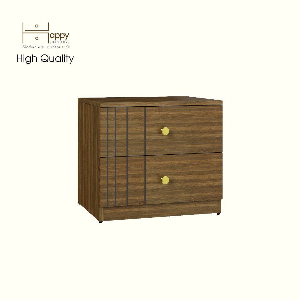 HAPPY FURNITURE, Táp đầu giường 2 ngăn kéo - JOVIE , THK_149 , 50cm x 40cm x 45cm