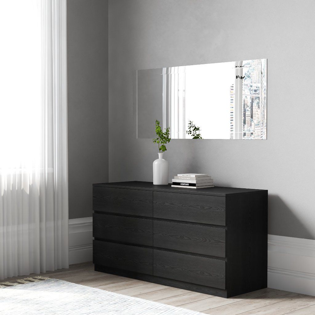 HAPPY FURNITURE , Tủ lưu trữ 6 ngăn kéo - OLA , THK_087 , 128cm x 45cm x 66cm