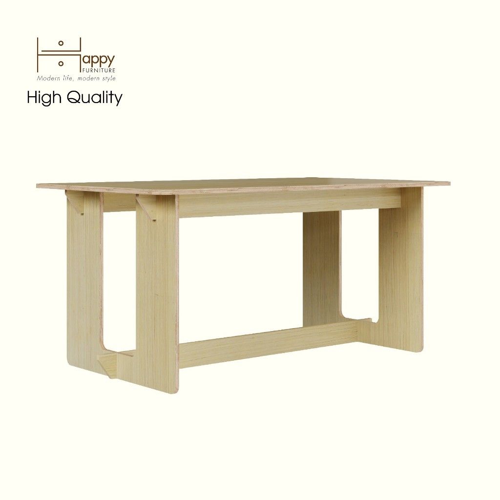 HAPPY FURNITURE , Gỗ tự nhiên , Bàn làm việc gỗ Plywood - AIDAN , BAN_106 , 160cm x 90cm x 75cm DxRxC
