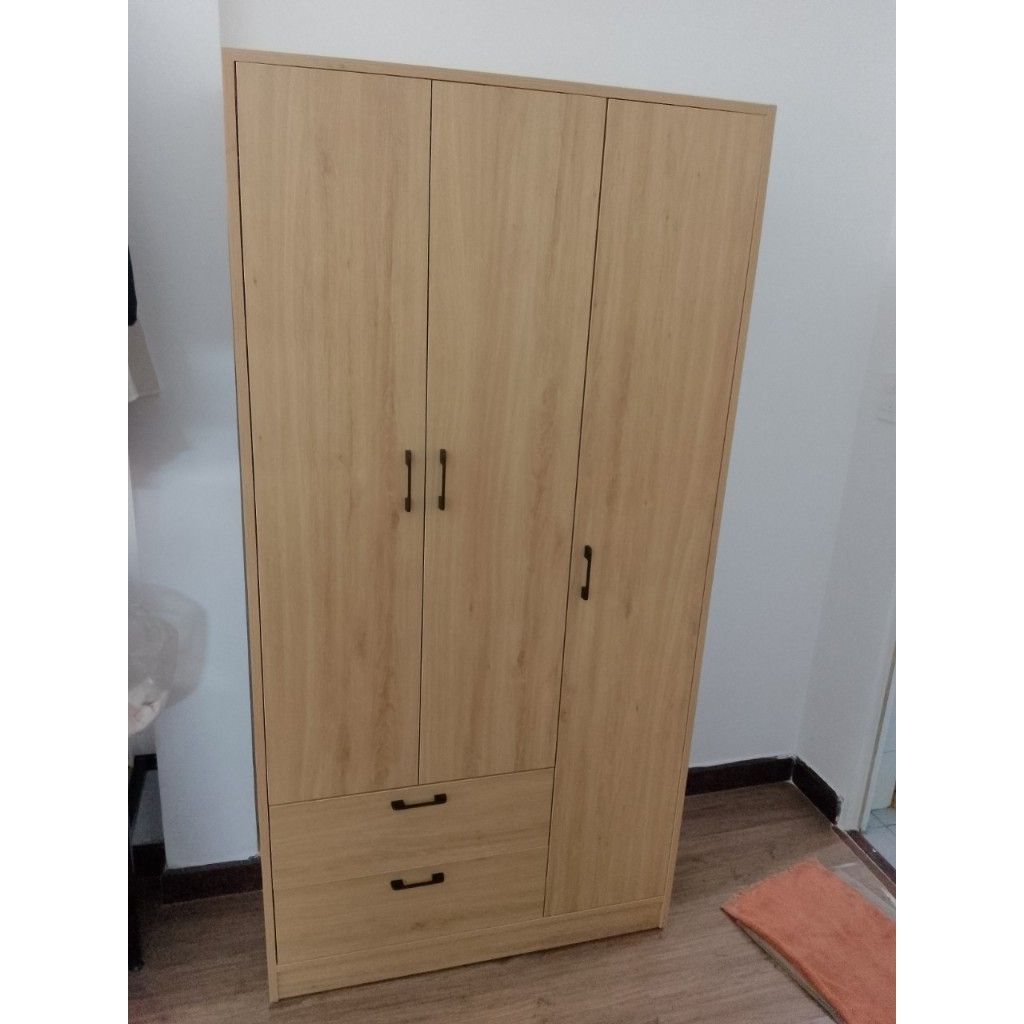 HAPPY FURNITURE , Tủ quần áo đa năng 3 cửa mở - SALY , TCM_007 , 92cm x 45cm x 180cm