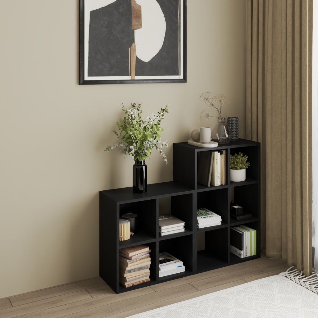 HAPPY FURNITURE , COMBO 2 kệ sách - CHANN, KSA_104 , 108cm x 28cm x 80cm DxRxC