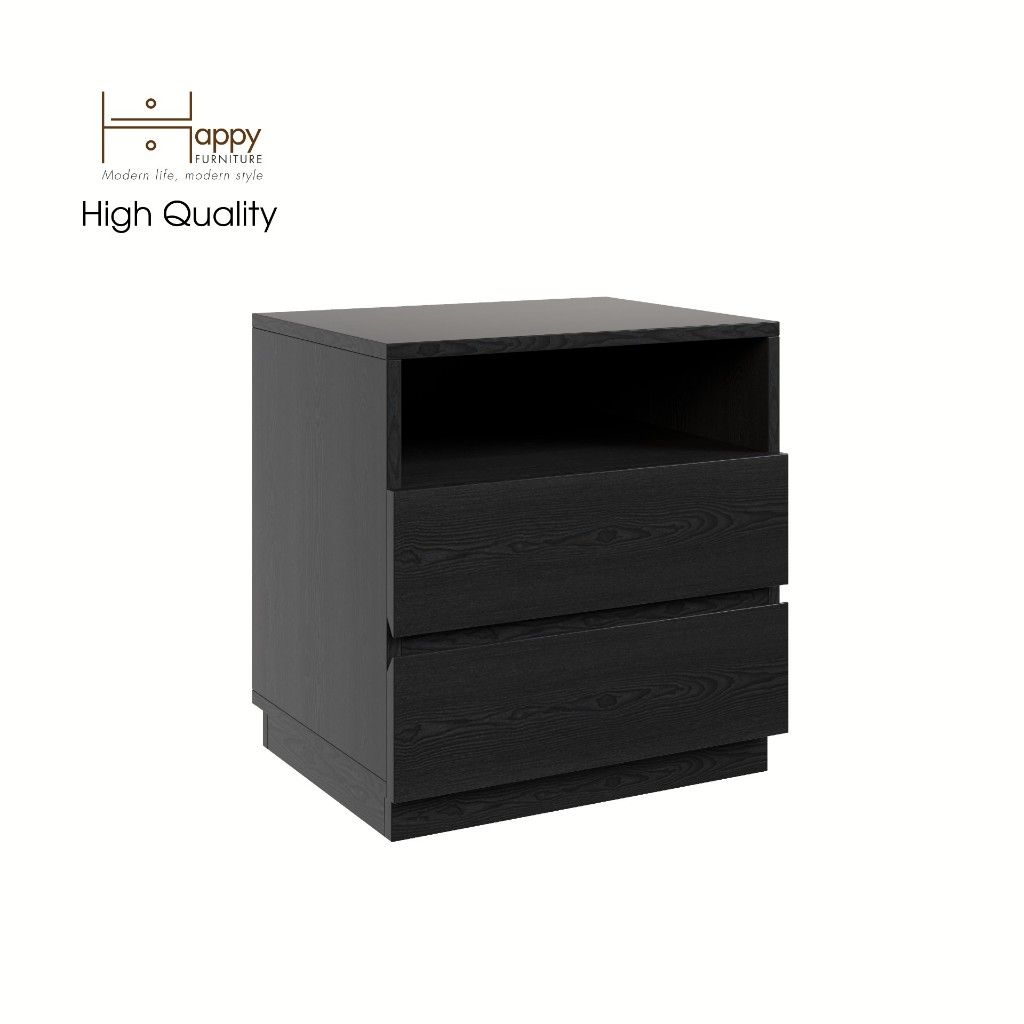 HAPPY FURNITURE , Táp đầu giường 3 ngăn - MACRO , THK_037 , 50cm x 40cm x 52cm