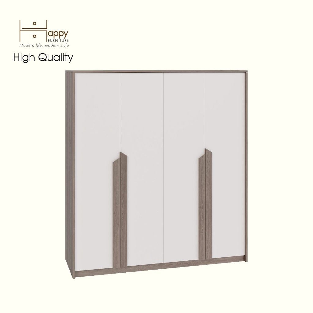 HAPPY FURNITURE , Tủ quần áo 4 cánh mở - PONIX , TCM_114 , 160cm x 54cm x 176cm