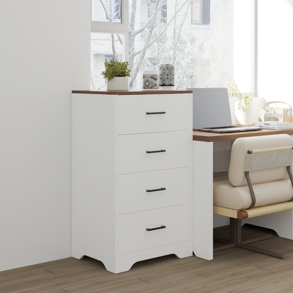 HAPPY FURNITURE , Tủ lưu trữ 4 ngăn kéo - SAFA , THK_329 , 60cm x 45cm x 103cm DxRxC
