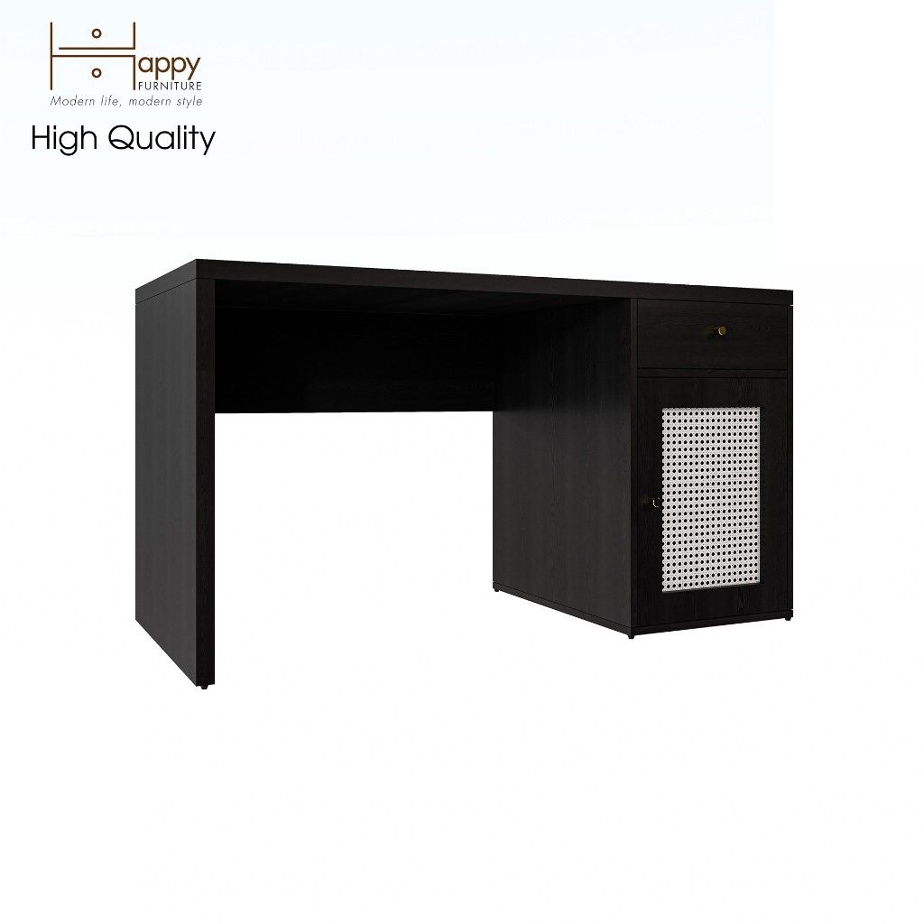 HAPPY FURNITURE , Bàn làm việc 1 ngăn kéo - ROTAN , BAN_071 , 140cm x 55cm x 75cm