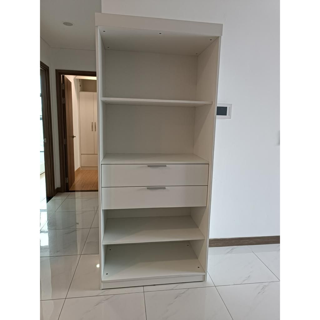 HAPPY FURNITURE , kệ sách 6 tầng 2 ngăn kéo - CATY , KSA_005 , 90cm x 55cm x 207cm