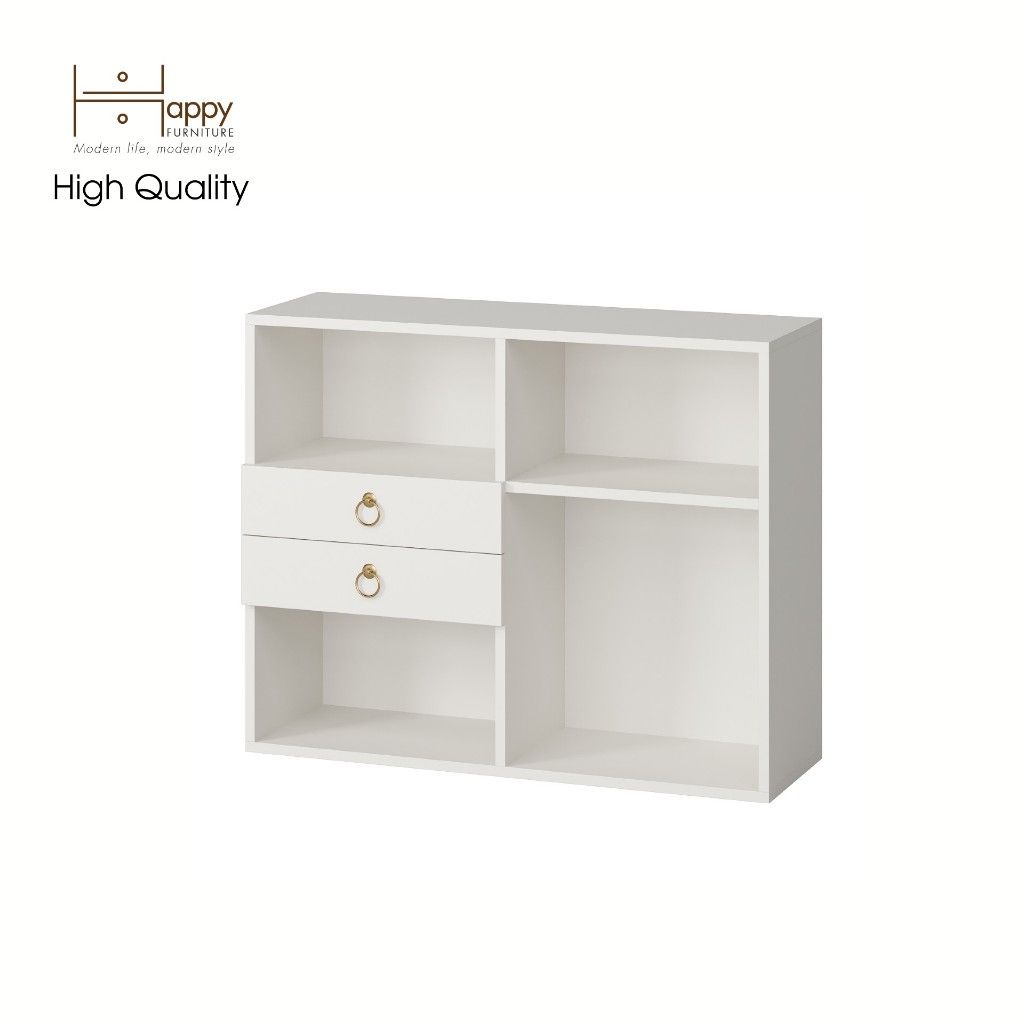 HAPPY FURNITURE , Tủ trang trí 2 hộc kéo - WESLEY , THK_047 , 90cm x 30cm x 72cm