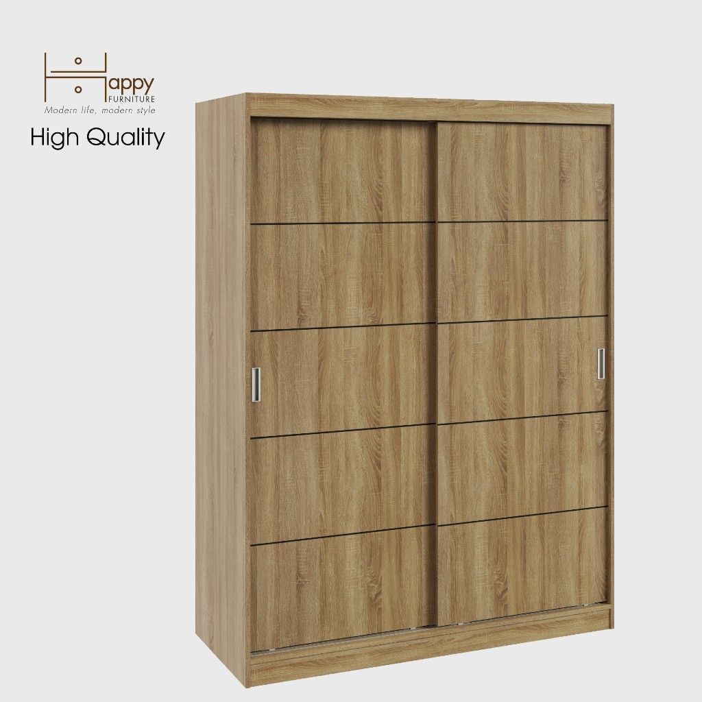 HAPPY FURNITURE , Tủ treo quần áo 1m5x2m - RUNI , TCL_004 , 150cm x 60cm x 203cm