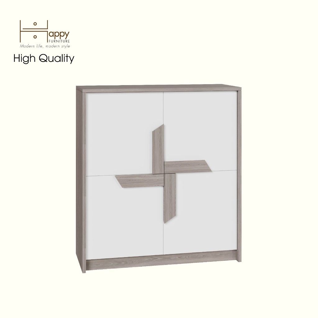 HAPPY FURNITURE , Tủ lưu trữ 4 cánh mở - PONIX , TCM_115 , 82cm x 32cm x 90cm