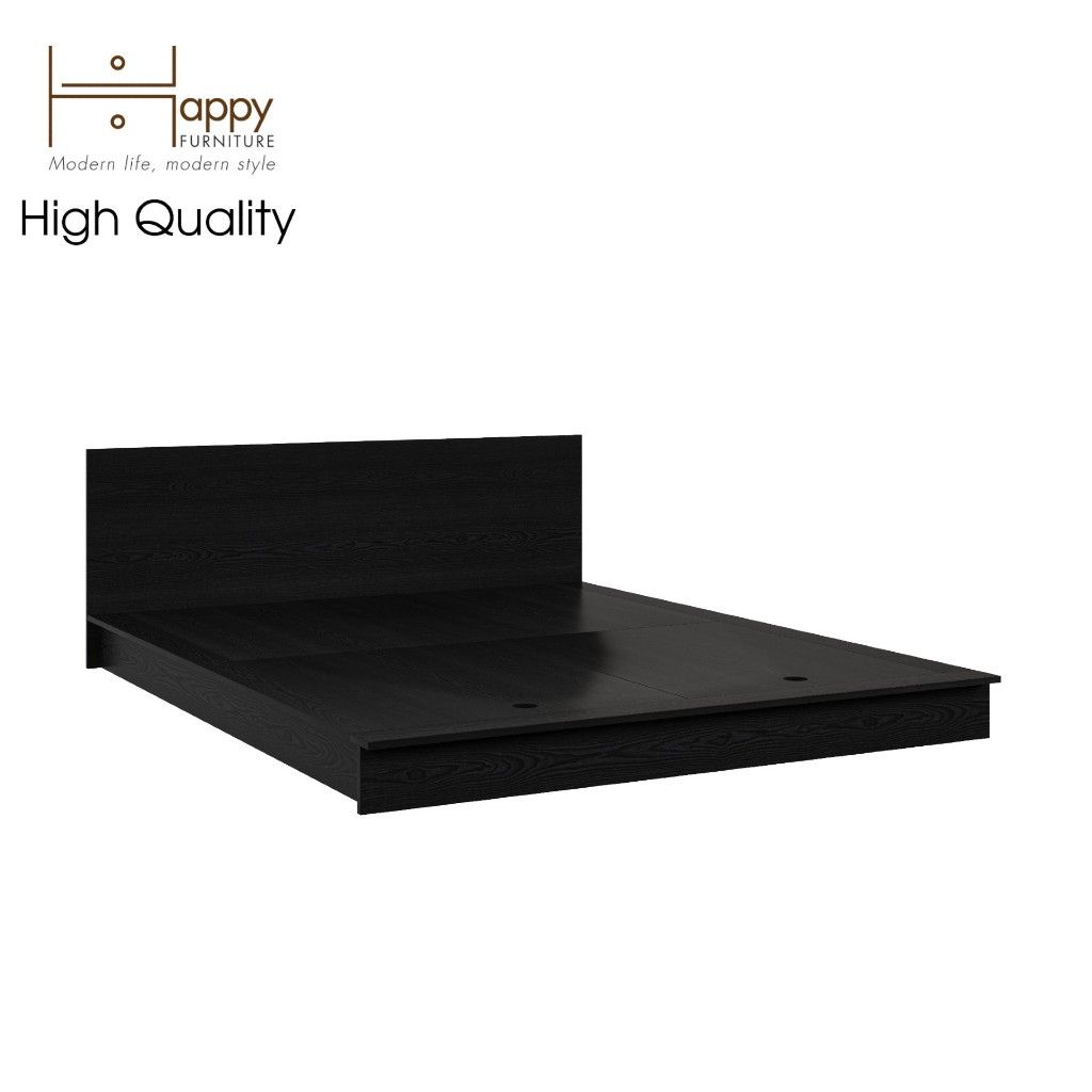 HAPPY FURNITURE , Giường ngủ kiểu Nhật - WESLEY , GNG_036 GNG_037 GNG_038 GNG_039 , 210x16cm , dài x cao