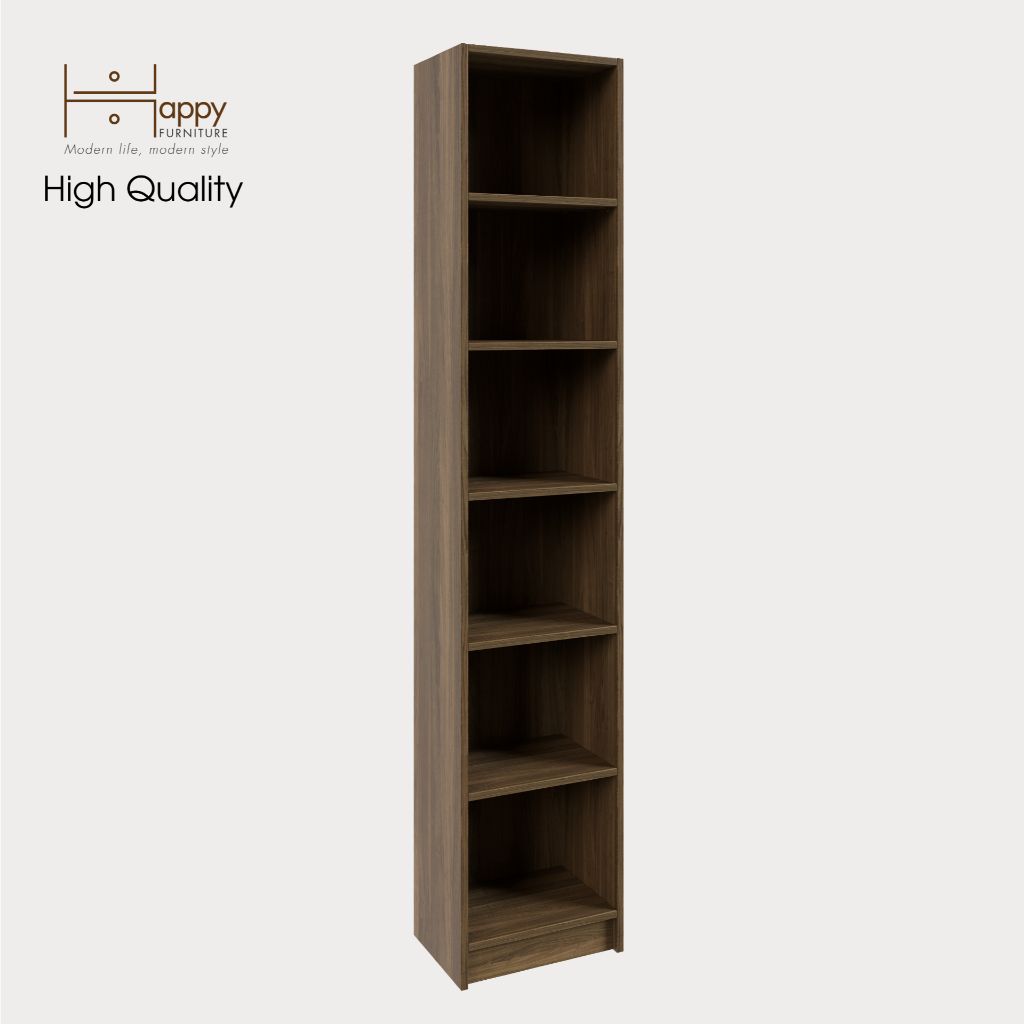 HAPPY FURNITURE , kệ sách 6 tầng size nhỏ - CATY , KSA_009 , 40cm x 28cm x 202cm