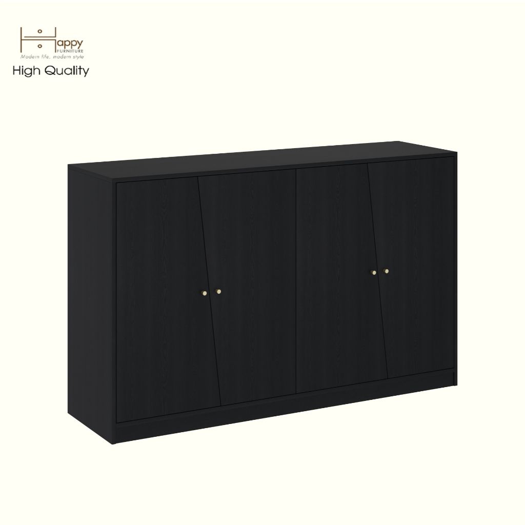 HAPPY FURNITURE , Tủ lưu trữ 4 cửa mở - DALEY , TCM_257 , 160cm x 45cm x 100cm DxRxC