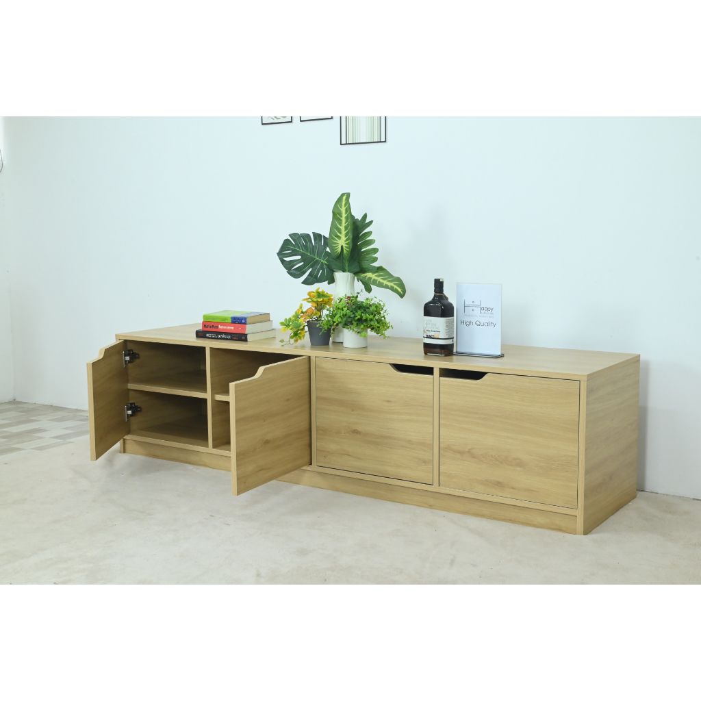 HAPPY FURNITURE , Kệ TV 4 cửa mở - ASO, KTV_092 , 180cm x 45cm x 45cm DxRxC