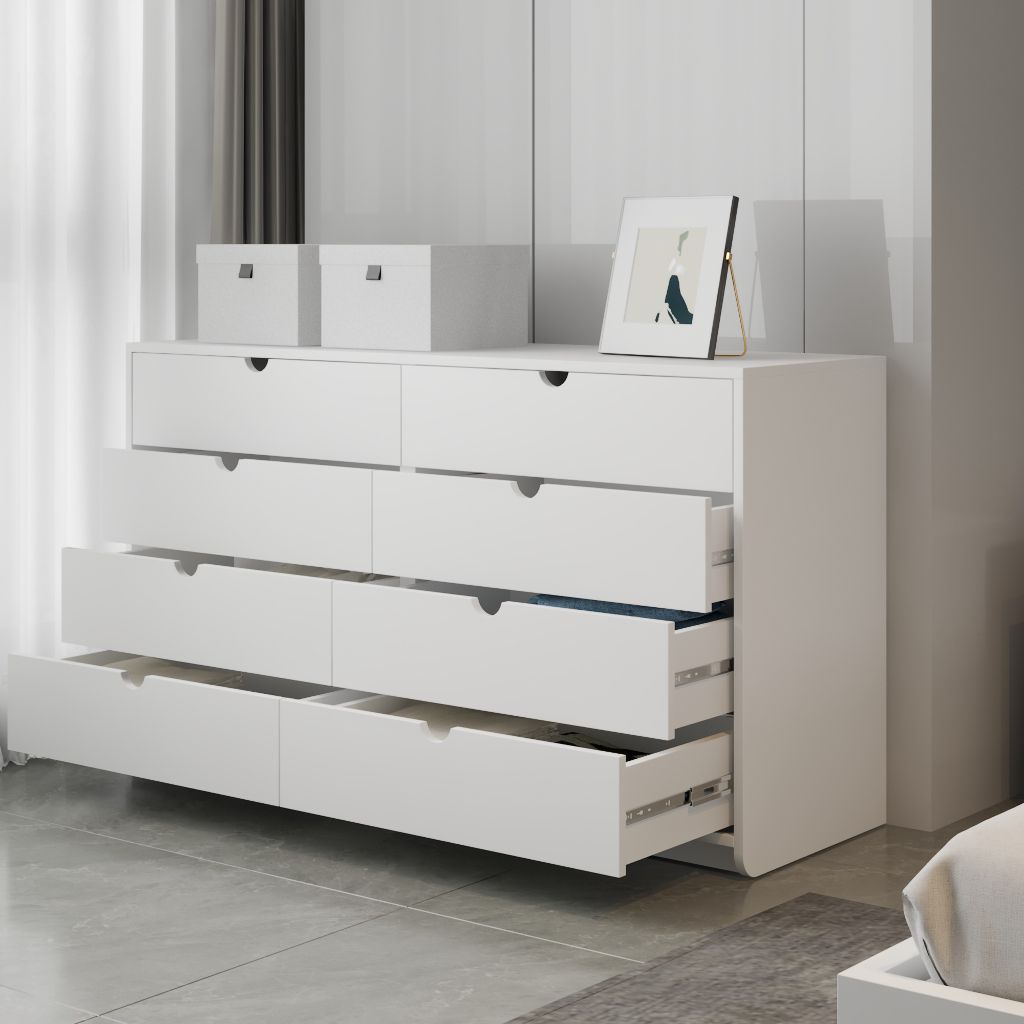 HAPPY FURNITURE , Tủ đựng đồ 8 ngăn kéo - CIRCLE , THK_085, 136cm x 45cm x 78cm