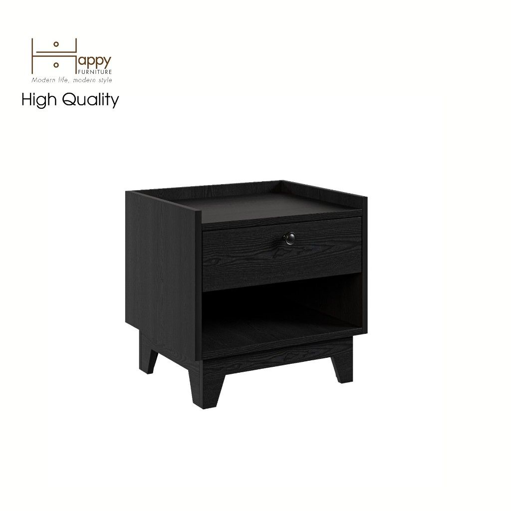 HAPPY FURNITURE , Táp đầu giường 1 ngăn kéo - KINA , THK_070 , 48cm x 40cm x 46cm